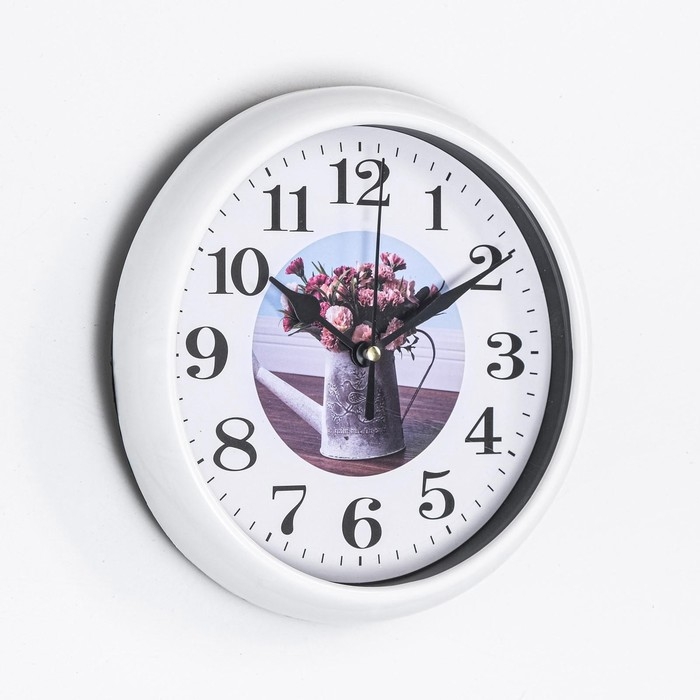 Часы настенные интерьерные "Талли", бесшумные, d-20 см, циферблат d-17 см