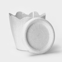 Горшок с поддоном &laquo;Эдельвейс&raquo;, 3 л, цвет мраморный