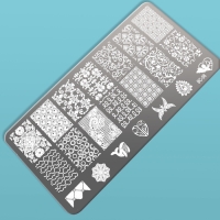 Диск для стемпинга металлический &laquo;Мягкое кружево&raquo;, 12 &times; 6 см