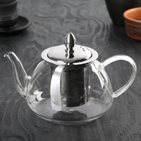 Чайник стеклянный заварочный с металлическим ситом «Жак», 700 мл Чайник стеклянный заварочный с металлическим ситом «Жак», 700 мл