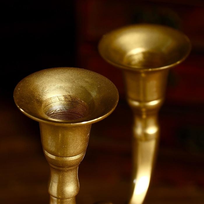 Подсвечник Подсвечник "Асгард" алюминий, на 3 свечи 27х10х35 см