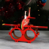 Новый год. Органайзер для хранения бутылок «Дед мороз в самолете» Новый год. Органайзер для хранения бутылок «Дед мороз в самолете»