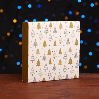 Новый год. Коробка под 16 конфет, 17,7х17,7х3,8 см, кондитерская упаковка