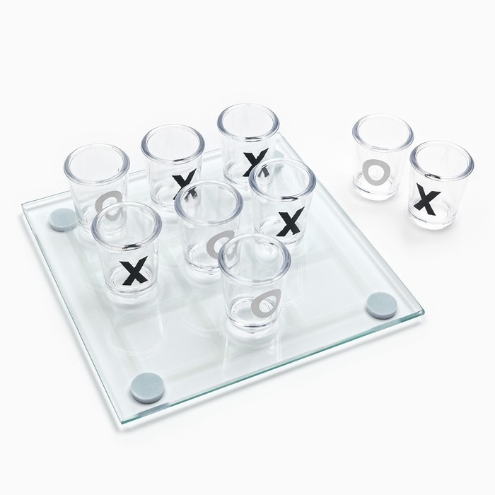 Игра "Пьяные Крестики-нолики", 13 х 13 см, 9 стопок, стопка 3 х 2.5 см