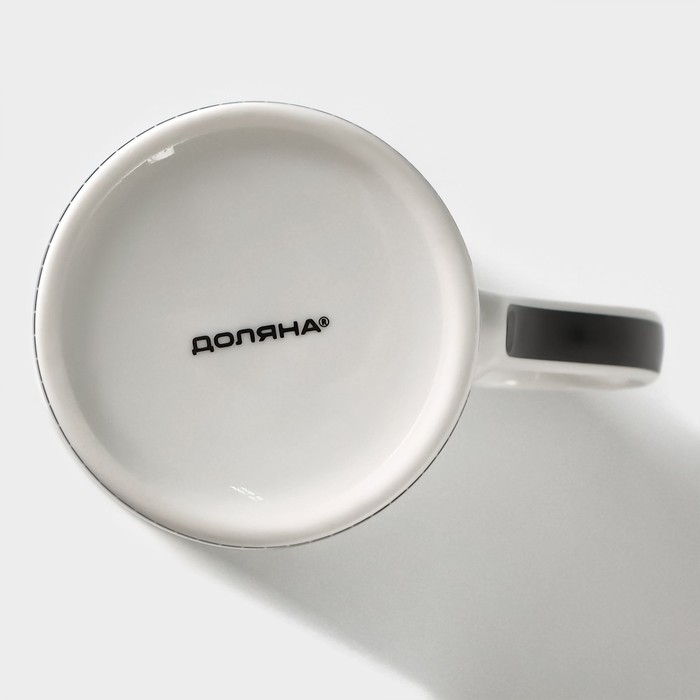 Кружка фарфоровая Доляна Gold, 300 мл, цвет белый Кружка фарфоровая Доляна Gold, 300 мл, цвет белый