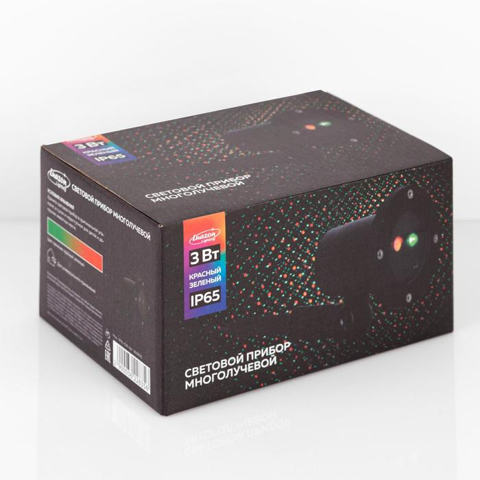 Световой прибор &laquo;Точки&raquo;, IP65, пульт ДУ, свечение красное/зелёное, 12 В