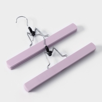 Вешалки для брюк и юбок LaDо́m Brillant, 30×17×2,4 см, 2 шт, деревянные, цвет розовый Вешалки для брюк и юбок LaDо́m Brillant, 30×17×2,4 см, 2 шт, деревянные, цвет розовый