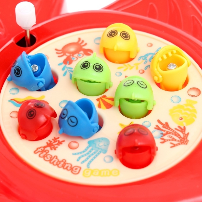 Рыбалка заводная «Рыбка», 8 рыбок, с удочкой, МИКС Рыбалка заводная «Рыбка», 8 рыбок, с удочкой, МИКС