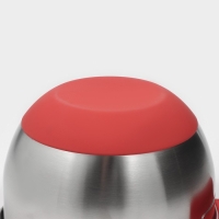 Миска из нержавеющей стали, 2 л, 22×19×11,5 см, с противоскользящим дном и мерной шкалой, силиконовая ручка Миска из нержавеющей стали, 2 л, 22×19×11,5 см, с противоскользящим дном и мерной шкалой, силиконовая ручка