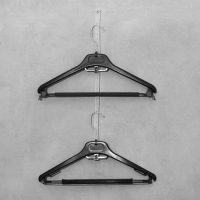 Держатель для плечиков, 13 отверстий, 48&times;1,8 см, набор 20 шт., цвет прозрачный