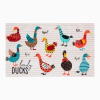 Набор полотенец Доляна "Счастье есть" 35х60 см - 2 шт, 100% хлопок Набор полотенец Доляна "Счастье есть" 35х60 см - 2 шт, 100% хлопок