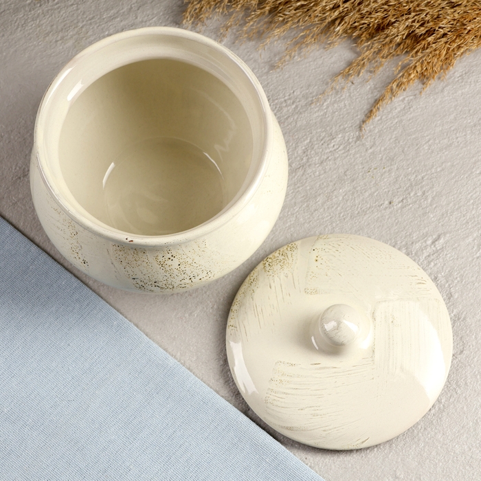 Горшок керамический для запекания №10, 1,3л / 13х16см, шебби Горшок керамический для запекания №10, 1,3л / 13х16см, шебби