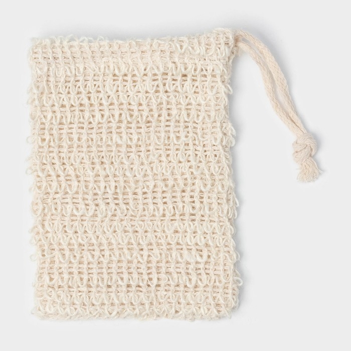 Мочалка-мешочек из сизаля Доляна, для вкладывания мыла, 10×14 см Мочалка-мешочек из сизаля Доляна, для вкладывания мыла, 10×14 см
