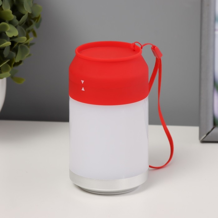 Ночник Ночник "Фоси" LED 5 режимов от батареек 3хААА бело-красный 6,5х6,5х11,5 см