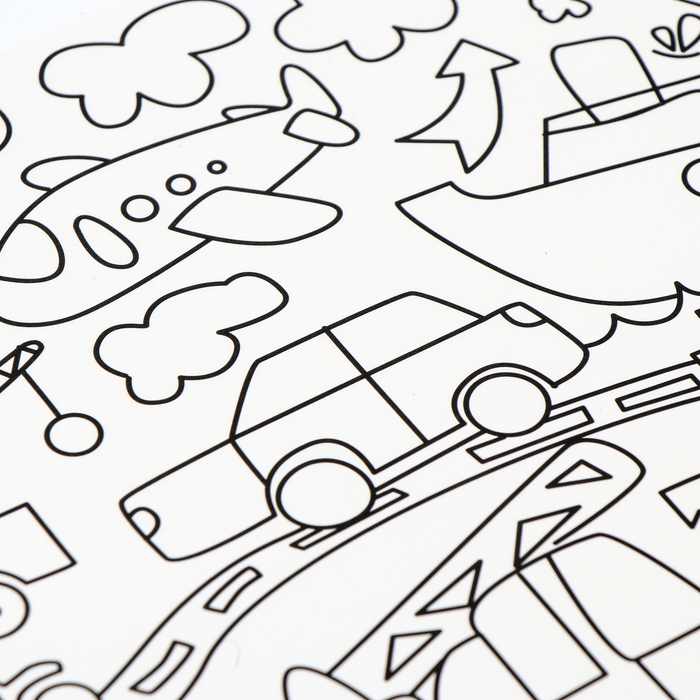 Магнит-раскраска многоразовая «Транспорт», 14,8 × 21 см Магнит-раскраска многоразовая «Транспорт», 14,8 × 21 см