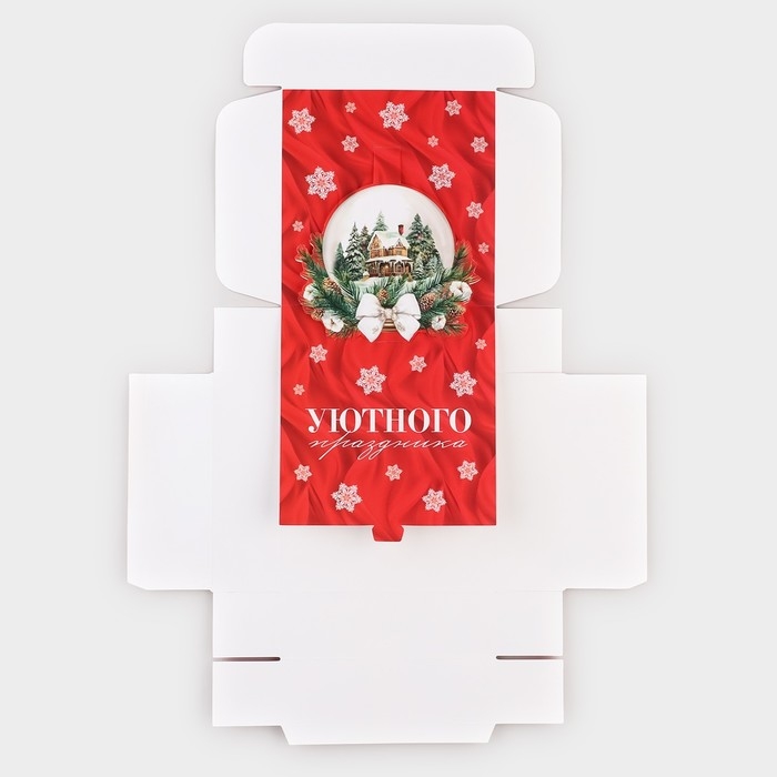 Коробка подарочная новогодняя складная &laquo;Роскошные шары&raquo;, 16.5 &times; 16,5 &times; 5 см