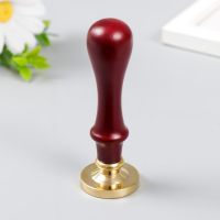 Печать для сургуча с деревянной ручкой "Олень в цветущем лесу" 9х2,5х2,5 см