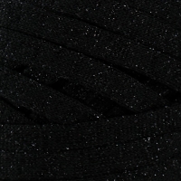 Трикотажная пряжа "Риббон" с люрексом 85м/170&plusmn;5 гр (Черный, люрекс: Черный)