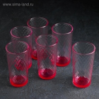 Набор стаканов «Джем», 230 мл, 6 шт, цвет МИКС Набор стаканов «Джем», 230 мл, 6 шт, цвет МИКС