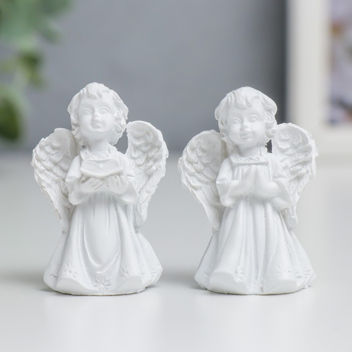 Сувенир полистоун Сувенир полистоун "Белоснежный ангел в платье" МИКС 4х3,2х2 см