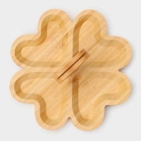 Менажница Доляна &laquo;Цветок&raquo;, 19,5&times;19,5 см, бамбук