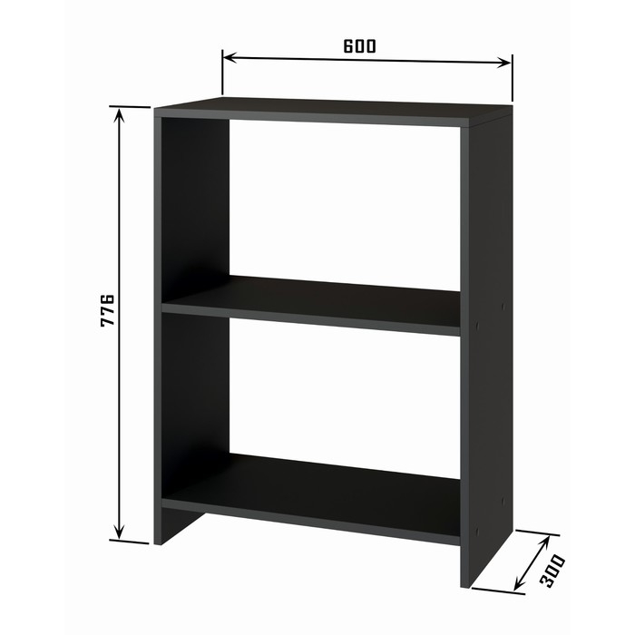 Стеллаж 600, 600х300х776, Квадро/Антрацит
