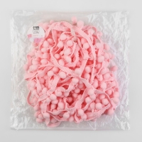 Тесьма декоративная с помпонами, 25 &plusmn; 5 мм, 9,1 &plusmn; 0,5 м, цвет розовый