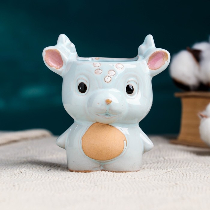 Горшок "Оленёнок" 5х9см, 0,15 л, d-4, микс