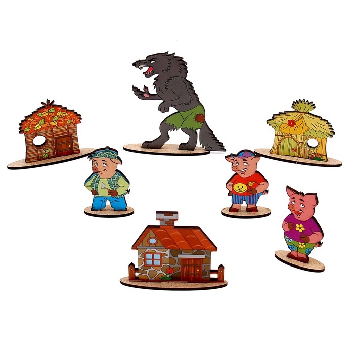 Кукольный театр сказки на столе «Три поросёнка» Кукольный театр сказки на столе «Три поросёнка»