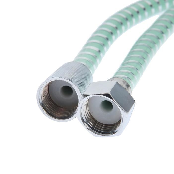 Душевой шланг ZEIN Z06PG, 150 см, с пластиковой конусообразной гайкой, ПВХ, зеленый Душевой шланг ZEIN Z06PG, 150 см, с пластиковой конусообразной гайкой, ПВХ, зеленый