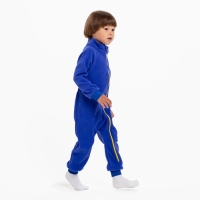 Комбинезон воротник-стойка, цвет синий-жёлтый, рост 92-98 см