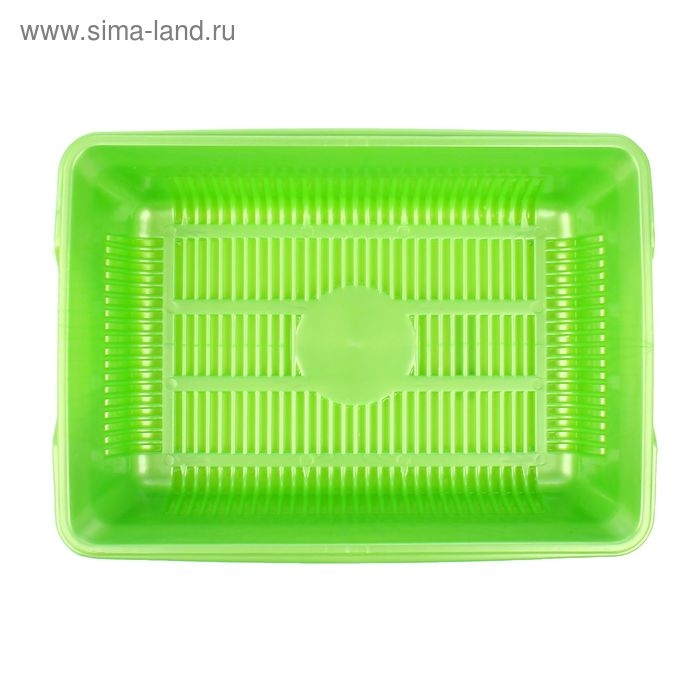 Туалет перламутровый глубокий с сеткой, 38,5 х 26 х 9 см, зеленый