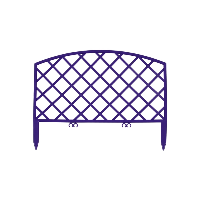 Ограждение декоративное, 35 &times; 220 см, 5 секций, пластик, сиреневое, ROMANIKA, Greengo