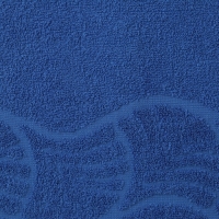 Полотенце махровое "Волна", размер 50х90 см, 300 гр/м2, цвет синий