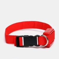 Ошейник светящийся узкий для небольших собак, 26 х 1,5 см, красный Ошейник светящийся узкий для небольших собак, 26 х 1,5 см, красный