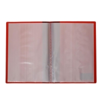 Набор папок А5, 20 вкладышей, Calligrata, карман на корешке, красные, 3 штуки