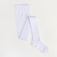 Колготки детские ажурные, цвет белый, рост 128-134 см