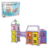 Конструктор магнитный «Построй свой дом», 110 деталей Конструктор магнитный «Построй свой дом», 110 деталей