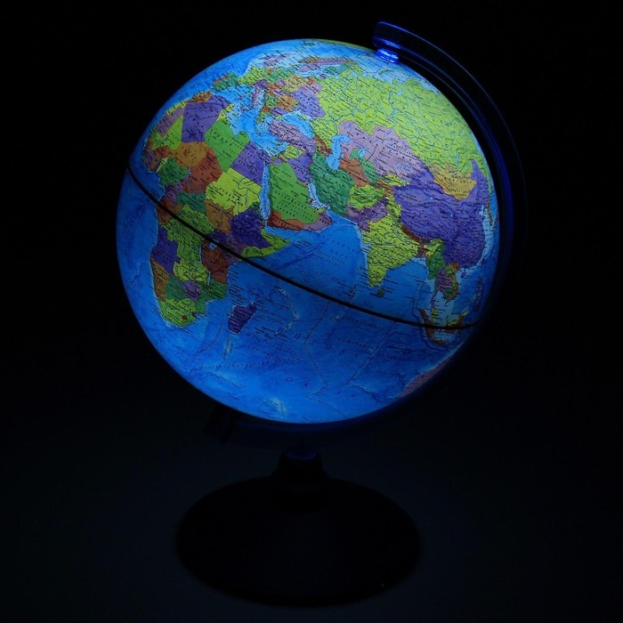 Глобус политический &laquo;Классик Евро&raquo;, диаметр 250 мм, с подсветкой от батареек