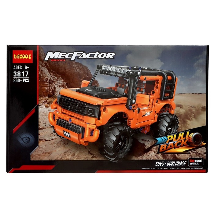 Конструктор Техно «Внедорожник», инерционный механизм, 860 деталей Конструктор Техно «Внедорожник», инерционный механизм, 860 деталей