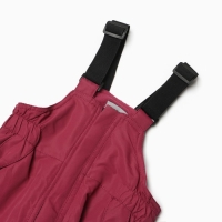 Полукомбинезон утеплённый для девочек, цвет фуксия, рост 104 см Полукомбинезон утеплённый для девочек, цвет фуксия, рост 104 см