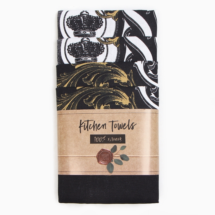 Набор кух. Полотенец Набор кух. Полотенец "Доляна" Boss 35х60 см - 4шт, 100% хл, 160г/м2