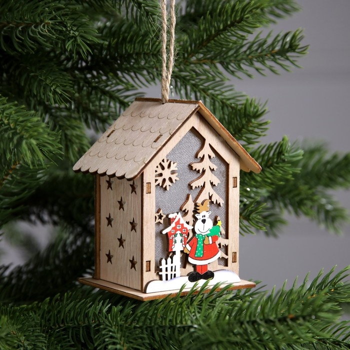 Ёлочная игрушка &laquo;Олень&raquo;, от батареек, свечение тёплое белое