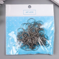 Основа для брелока кольцо металл с цепочкой серебро d=1,4 см, дл. цепочки 1,8 см набор 60 шт Основа для брелока кольцо металл с цепочкой серебро d=1,4 см, дл. цепочки 1,8 см набор 60 шт