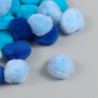 Декор для творчества "Помпончики. Голубое небо" d=2,5 см набор 30 шт Декор для творчества "Помпончики. Голубое небо" d=2,5 см набор 30 шт