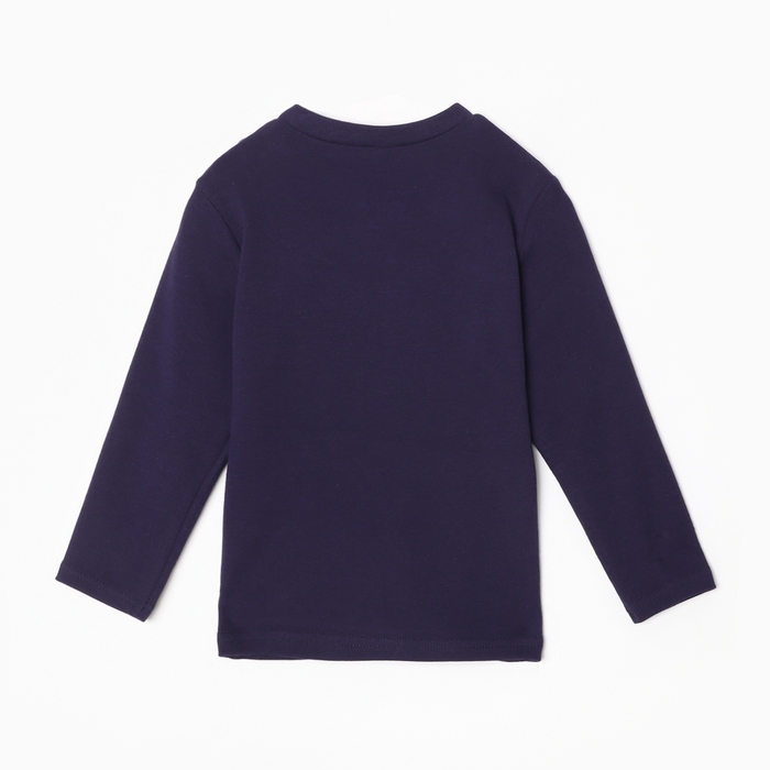 Лонгслив для мальчика, цвет тёмно-синий, рост 98 см