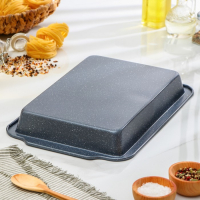 Противень Доляна &laquo;Прямоугольник. Элин&raquo;, 40,5&times;27&times;4,5 см, антипригарное покрытие, цвет серый