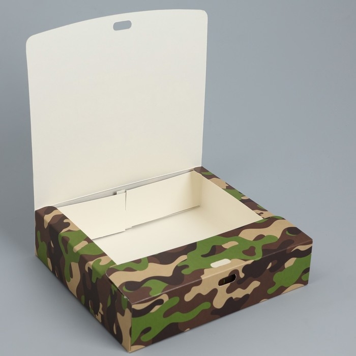 Коробка подарочная складная, упаковка, &laquo;23 февраля&raquo;, 20 х 18 х 5 см