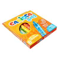 Мелки восковые 8 цветов, Carioca "Baby", супермягкие, большой корпус облегчающий захват, для малышей Мелки восковые 8 цветов, Carioca "Baby", супермягкие, большой корпус облегчающий захват, для малышей