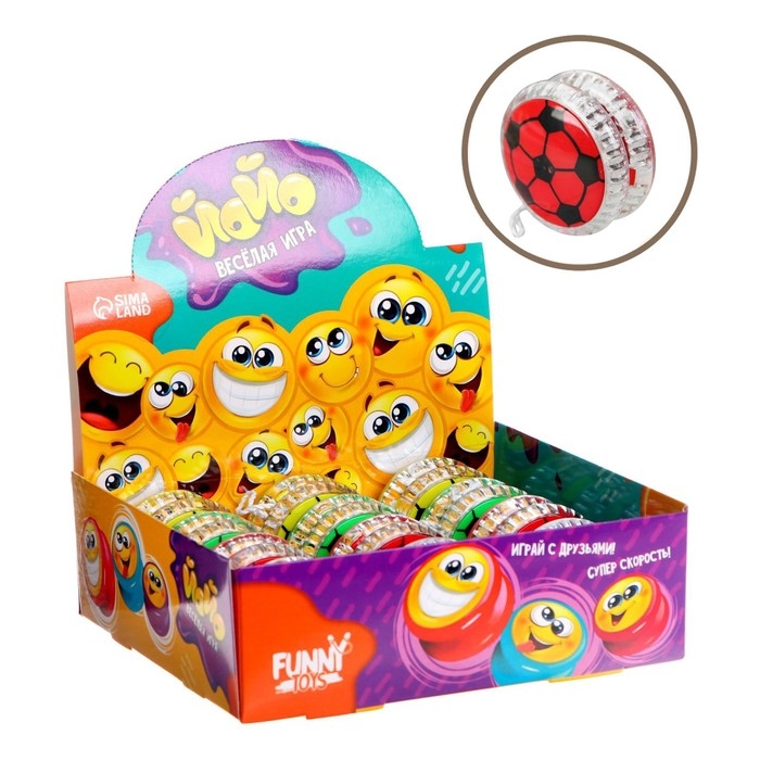 Йо-йо «Футбол», световой, цвета МИКС, в шоубоксе Йо-йо «Футбол», световой, цвета МИКС, в шоубоксе